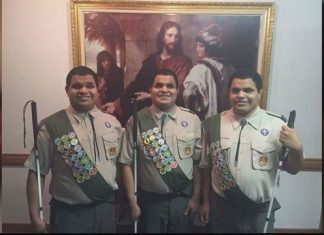 Blind triplets in Virginia make history by achieving rank of Eagle Scout (Report)