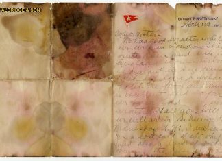 Tragic Titanic letter sells for $166G at auction (Report)