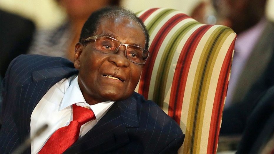 Zimbabwe's President Robert Mugabe, during his meeting with South African President Jacob Zuma, in Pretoria, South Africa Oct. 3.