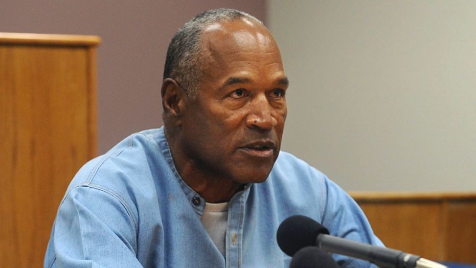 Former NFL football star O.J. Simpson appears via video for a parole hearing in Lovelock, Nev., July 20, 2017.