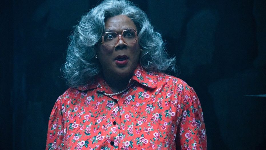 This image released by Lionsgate Entertainment shows Tyler Perry as Madea in "Tyler Perry's Boo! 2 A Madea Halloween." (Chip Bergman/Lionsgate Entertainment via AP)