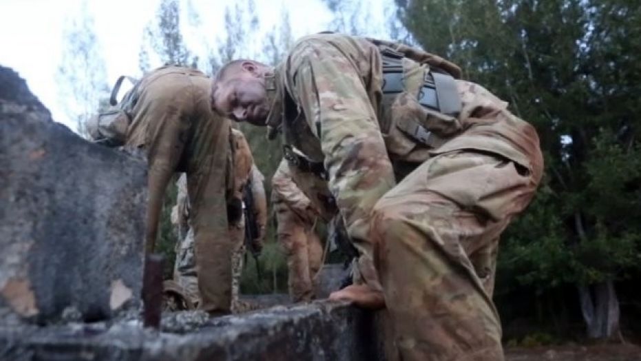 Soldiers with the 25th Infantry Division in Hawaii tackle obstacles in February 2017, while evaluating a new, lighter weight uniform. (U.S. Army photo )