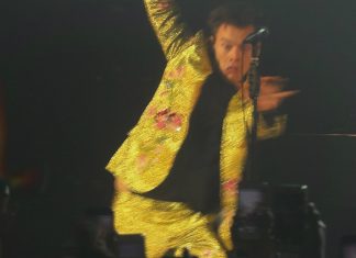 Harry Styles slips on kiwi after fans throw fruit on-stage (Report)