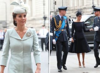 Queen, Kate and Meghan Markle at RAF flypast celebrations at Westminster Abbey service | Royal | News (Details)
