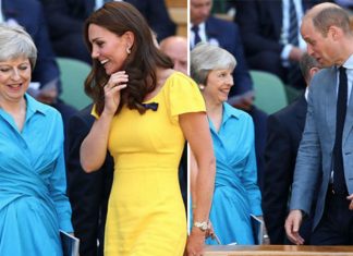 Kate and Prince William share joke with Theresa May at Wimbledon men’s final | Royal | News (Details)
