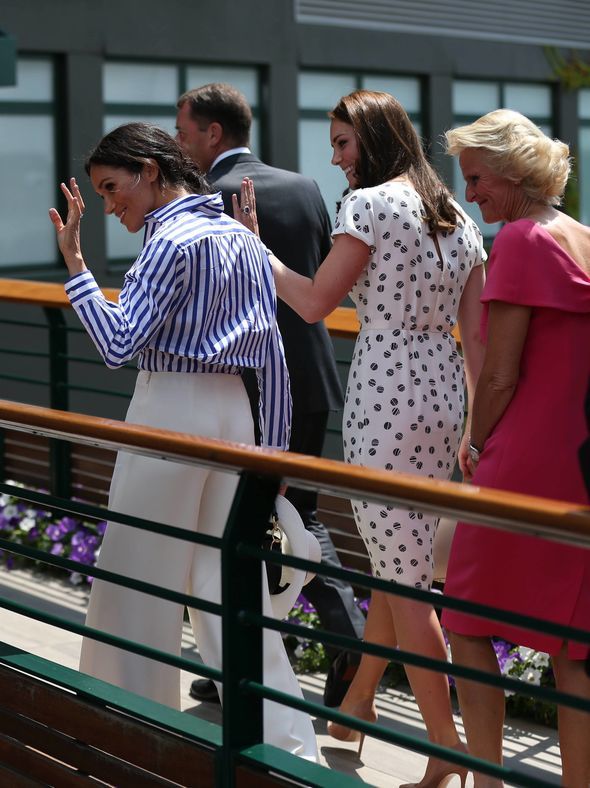 Meghan and Kate arriving at Wimbledon