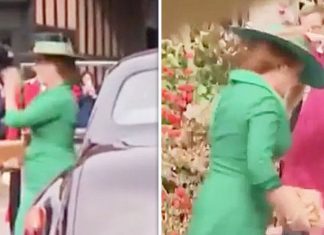 Royal Wedding: Fergie ALMOST loses hat as she arrives for daughter Eugenie’s wedding | Royal | News (Details)