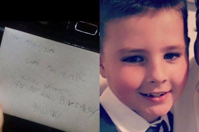Boy posts letter to 