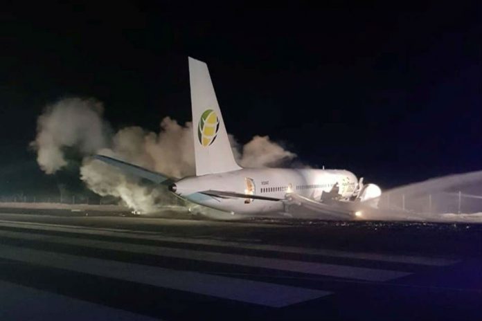 Jet crash-lands at Guyana airport, injuring 10 people