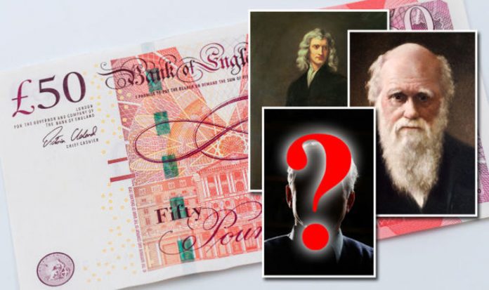 New face £50 note, will feature a British scientist