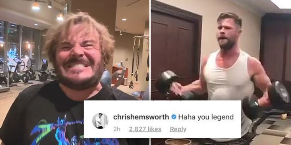 Jack Black Hilariously Tries Chris Hemsworth’s Thor Workout (Watch(00)