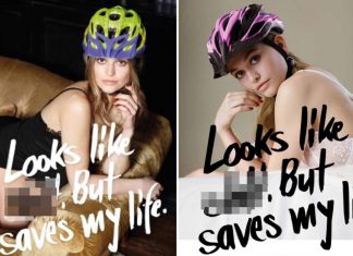German bike helmet ads labeled stupid and sexist (Photo) German bike helmet ads labeled stupid and sexist (Photo)