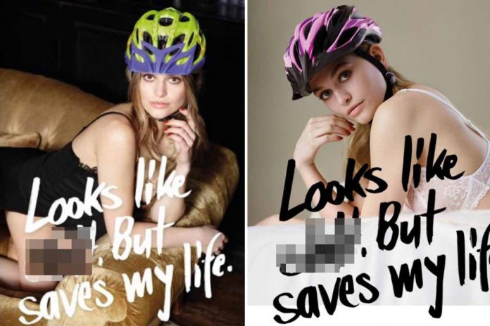 German bike helmet ads labeled stupid and sexist (Photo)