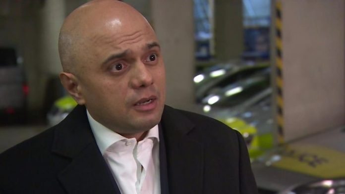 Sajid Javid calls for extra police funds to tackle knife crime, Report