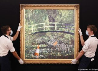 Banksy’s Show me the Monet painting sells for £7.5m at auction, Report Banksy's Show me the Monet painting sells for £7.5m at auction, Report