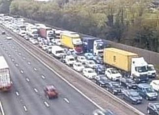 Six miles of congestion after multi-vehicle crash on M6, Report Six miles of congestion after multi-vehicle crash on M6, Report