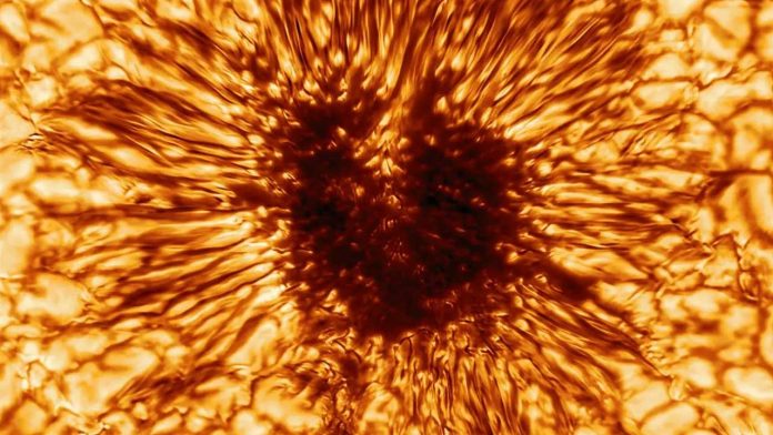 This giant sunspot is larger than the Earth (Photo)