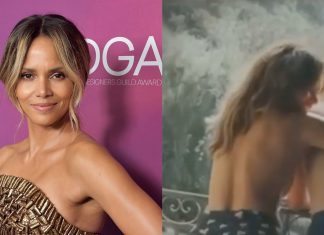 Actress Halle Berry dances topless in Valentine’s Day video Actress Halle Berry dances topless in Valentine's Day video