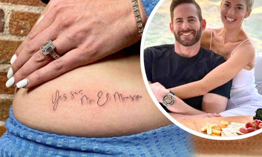 Heather Rae Young Tattooed Tarek El Moussas Name On Her Rear Picture Star Mag 9169