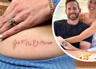 Heather Rae Young Tattooed Tarek El Moussa’s Name on Her Rear (Picture) Heather Rae Young Tattooed Tarek El Moussa's Name on Her Rear (Picture)