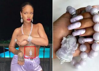 Hindus upset by Rihanna’s topless pose with Ganesha pendant (Picture) Hindus upset by Rihanna's topless pose with Ganesha pendant (Picture)