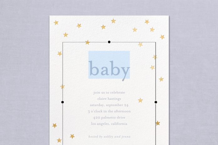Compose an evite for a baby shower that includes gift ideas
