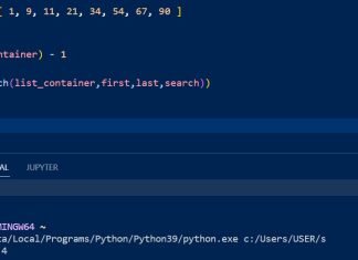 Write a python script to perform binary search Write a python script to perform binary search
