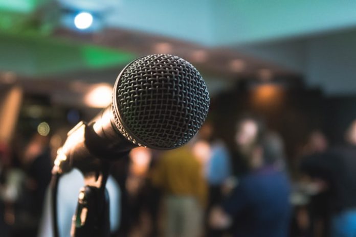 Give me humorous ways to feel more confident with public speaking